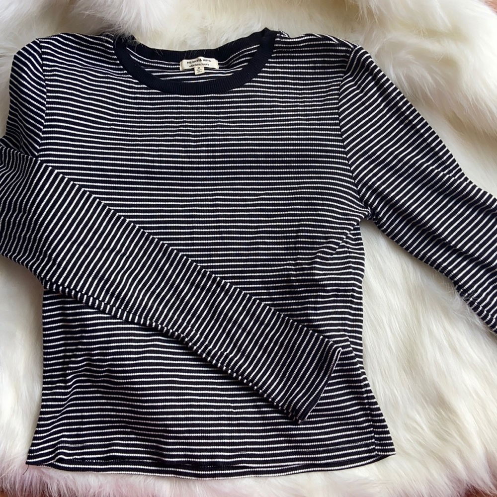 Black and white striped long sleeve
